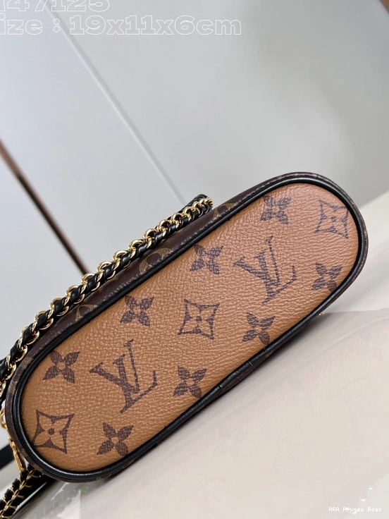 AAA Pruses Bags x LOUIS x 6.5 VUITTON CM Vanity Pouch-19 Chain 11.5 0714